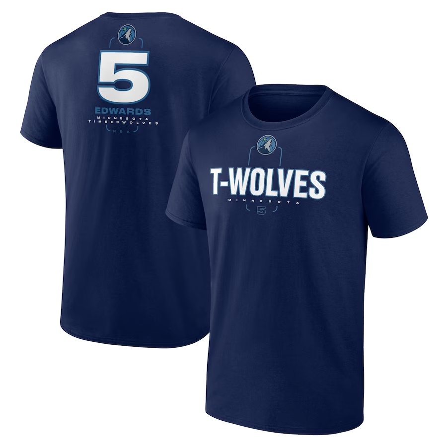 2024 NBA Minnesota Timberwolves 5 Edwards blue Tshirts
